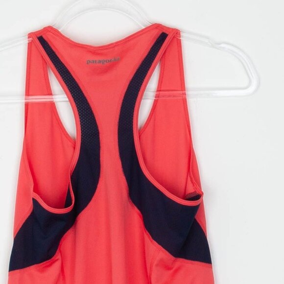 Patagonia Womens Fore Runner Racerback Tank Top Size S Orange Hiking Outdoors - Picture 5 of 8